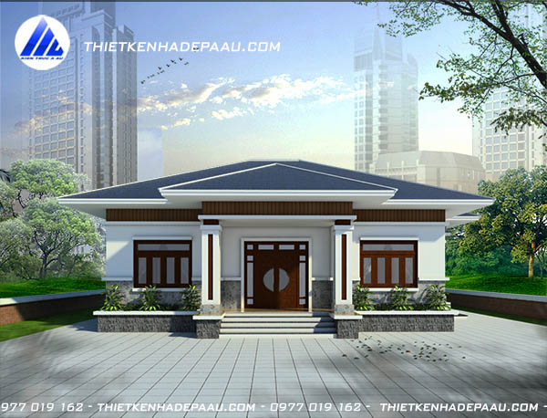 Mẫu thiết kế nhà cấp 4 mái thái 140m2 tại Ninh Bình