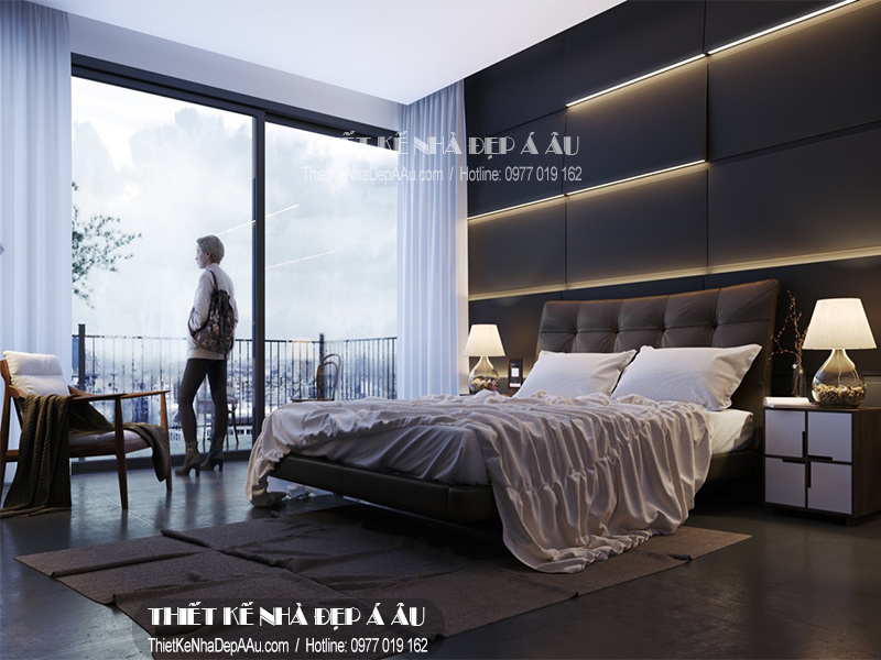 Thiết kế phòng ngủ tận dụng được ánh sáng tự nhiên là một trong những lợi thế lớn.