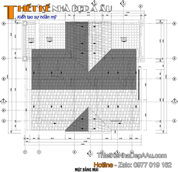 Hình ảnh mặt bằng tầng mái