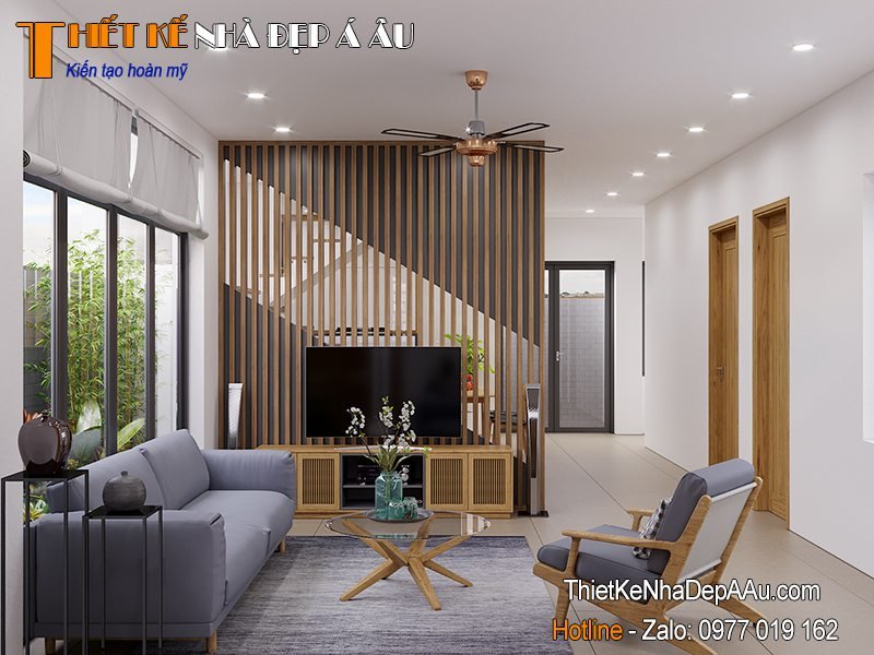 Lam gỗ trang trí nội thất đẹp xóa tan sự đơn điệu phòng khách
