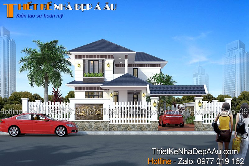 thiết kế biệt thự 2 tầng đẹp