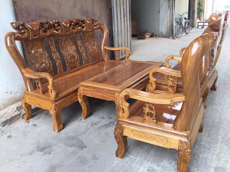 Bộ bàn ghế gỗ tự nhiên