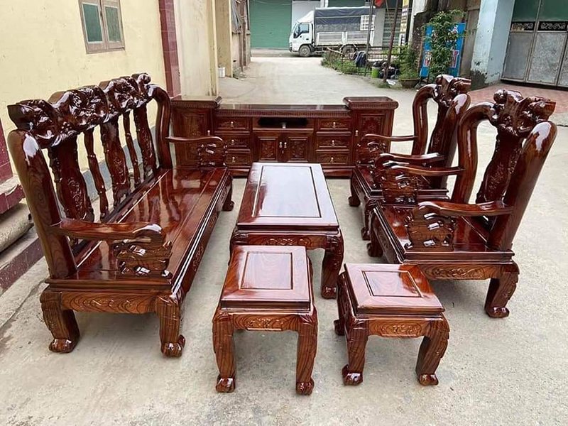 Bộ nội thất gỗ phòng khách đẹp
