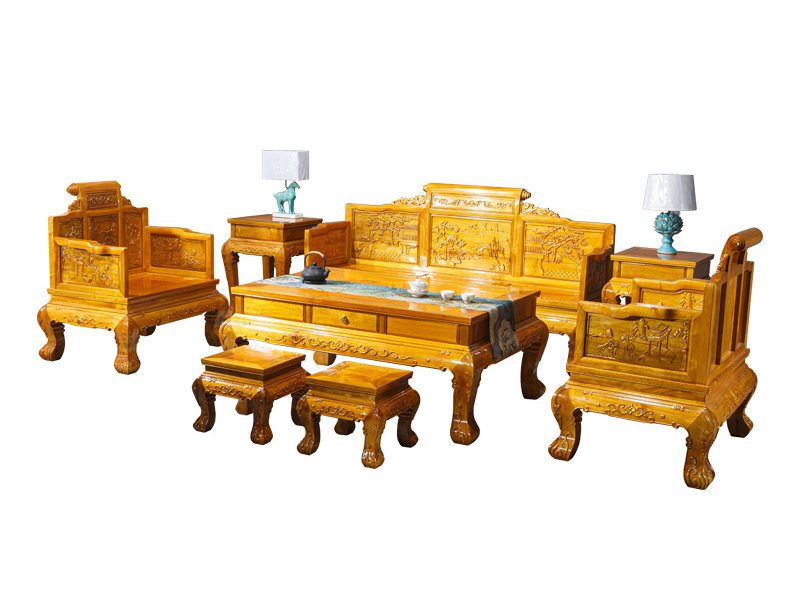 Bộ bàn ghế có khắc tranh đẹp