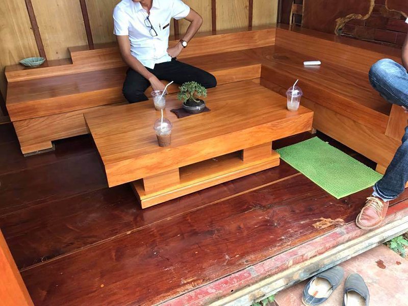 Sofa gỗ nguyên khối