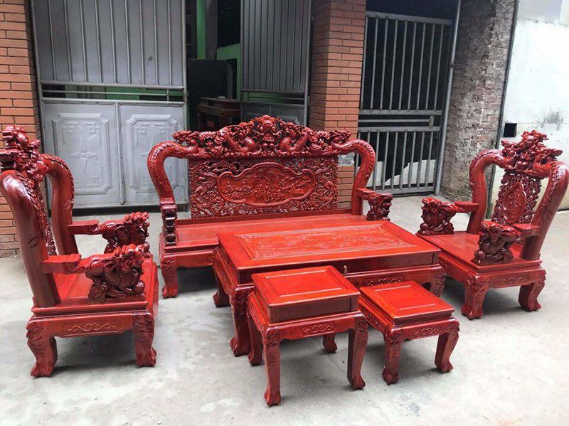 bàn ghế gỗ hương đỏ